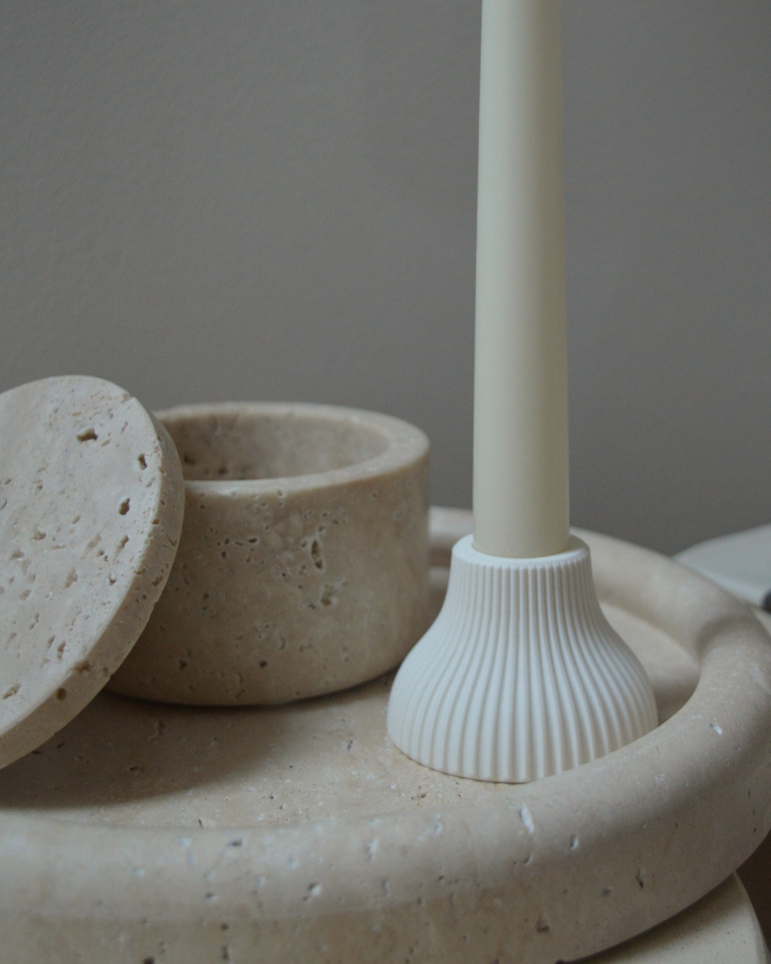 BOUGEOIR · Jade, strié