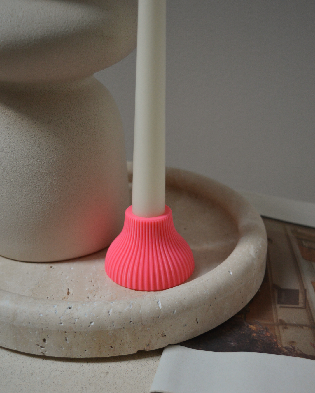 BOUGEOIR · Jade, strié