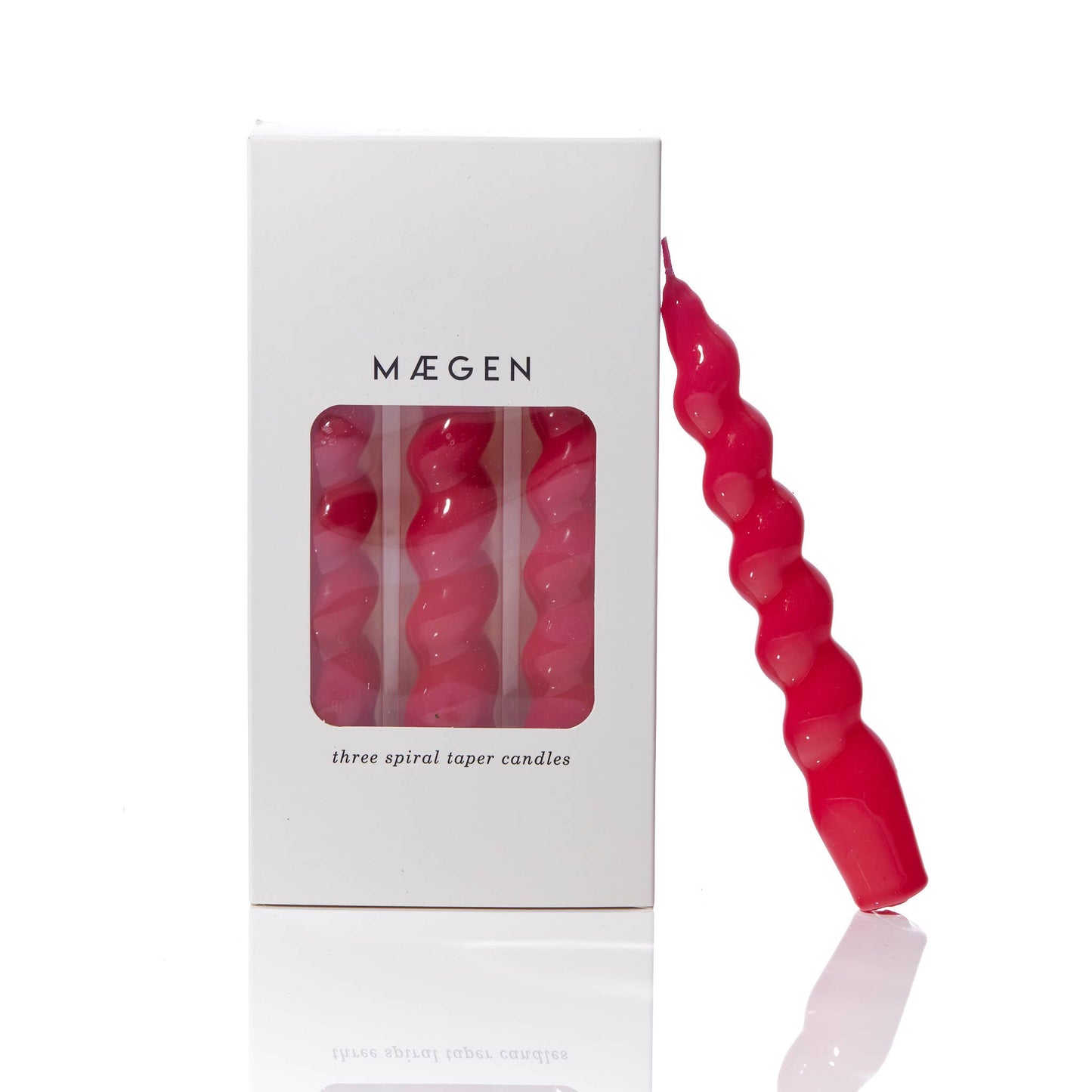 Bougies en spirale · Paquet de 3, magenta