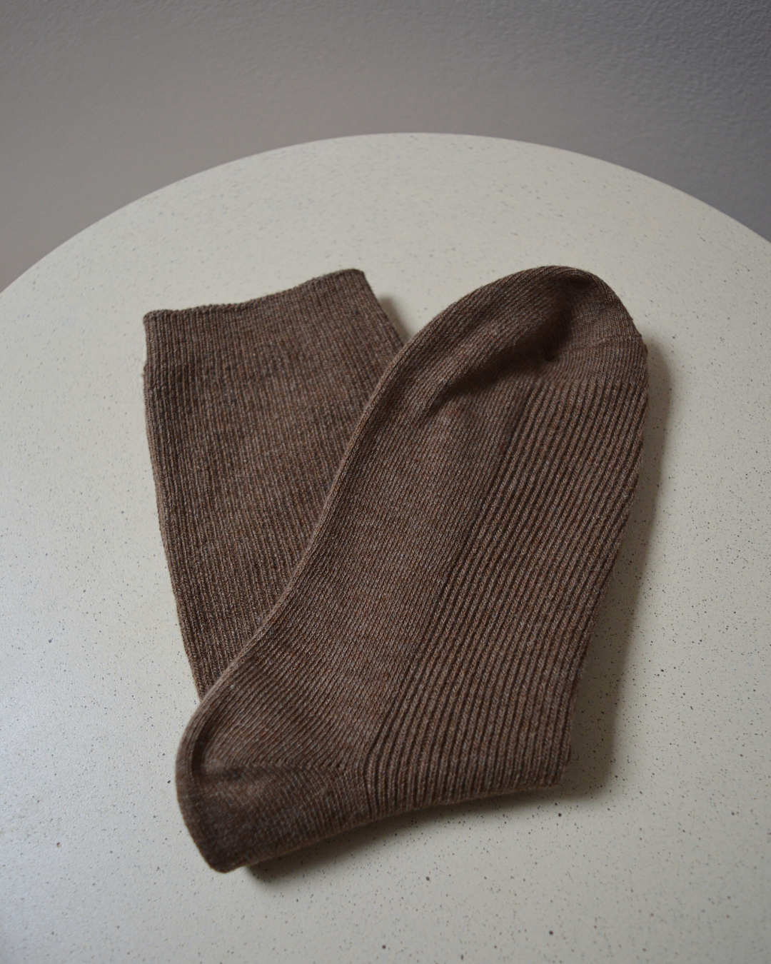 CHAUSSETTES · Brunes côtelées