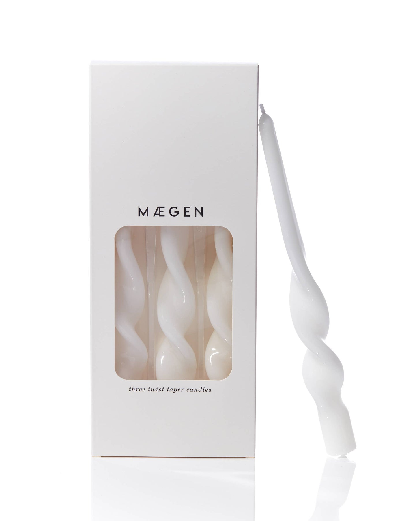 Bougies Twist · Paquet de 3, blanc