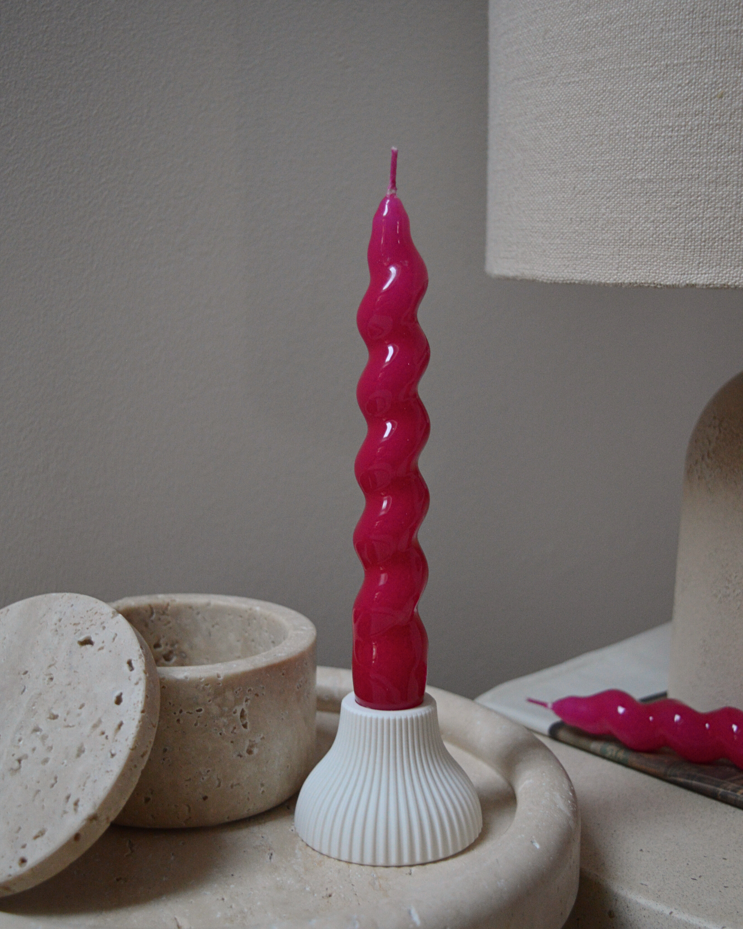 Bougies en spirale · Paquet de 3, magenta