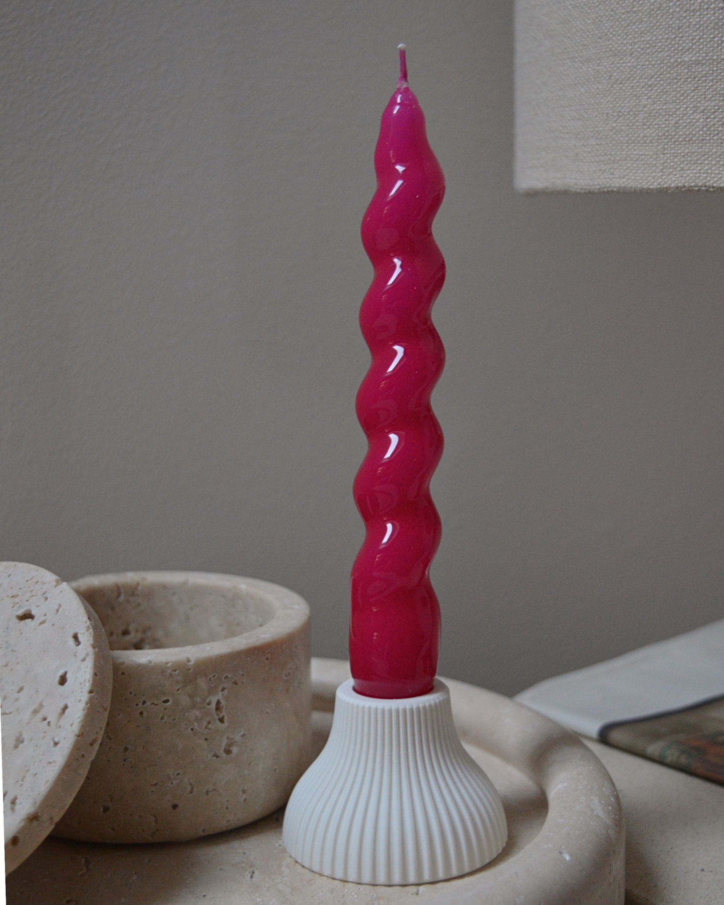 Bougies en spirale · Paquet de 3, magenta