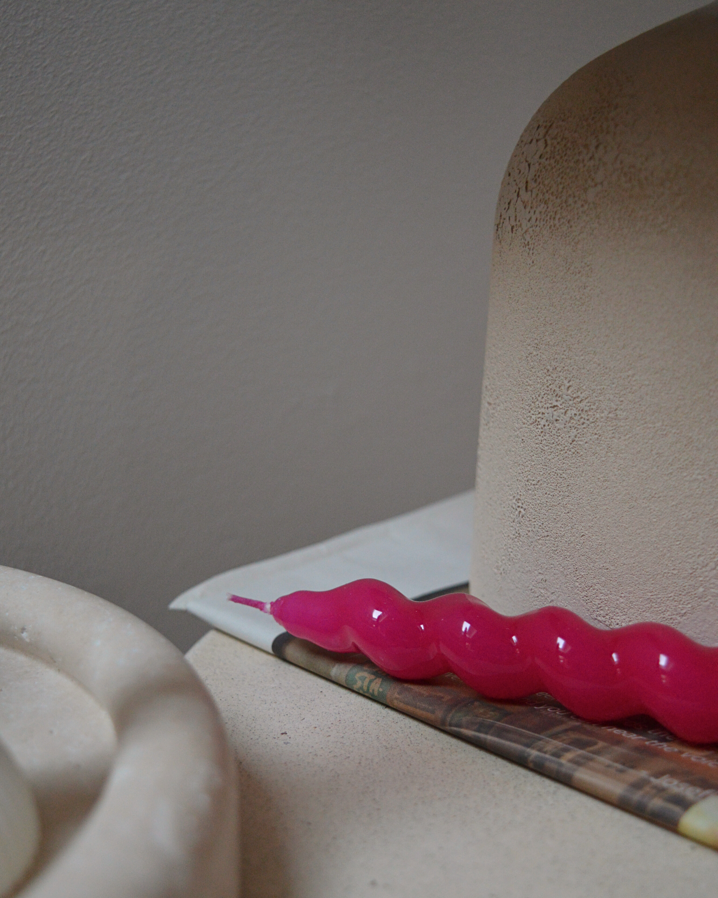 Bougies en spirale · Paquet de 3, magenta