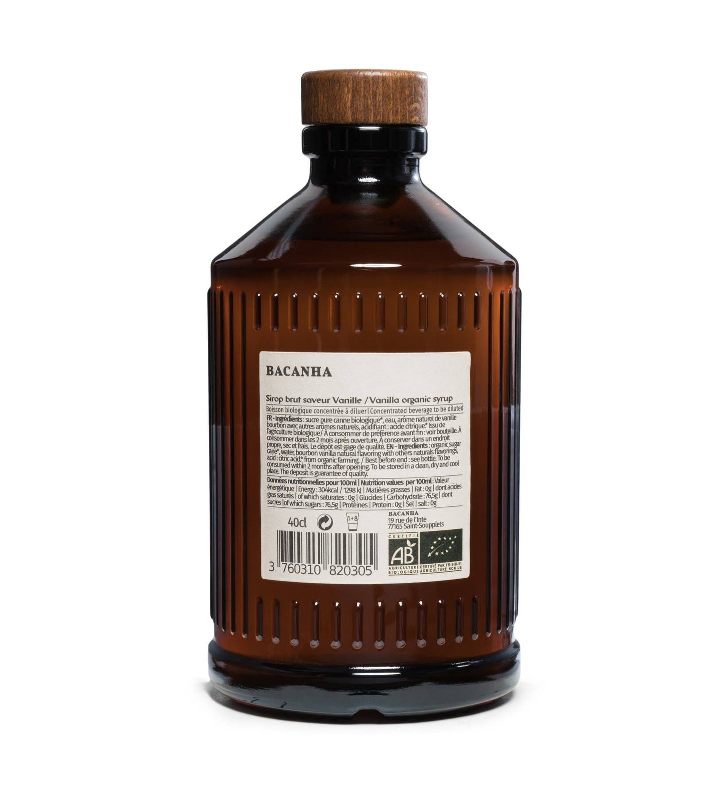 Sirop de Vanille Brut Biologique - 400 ml