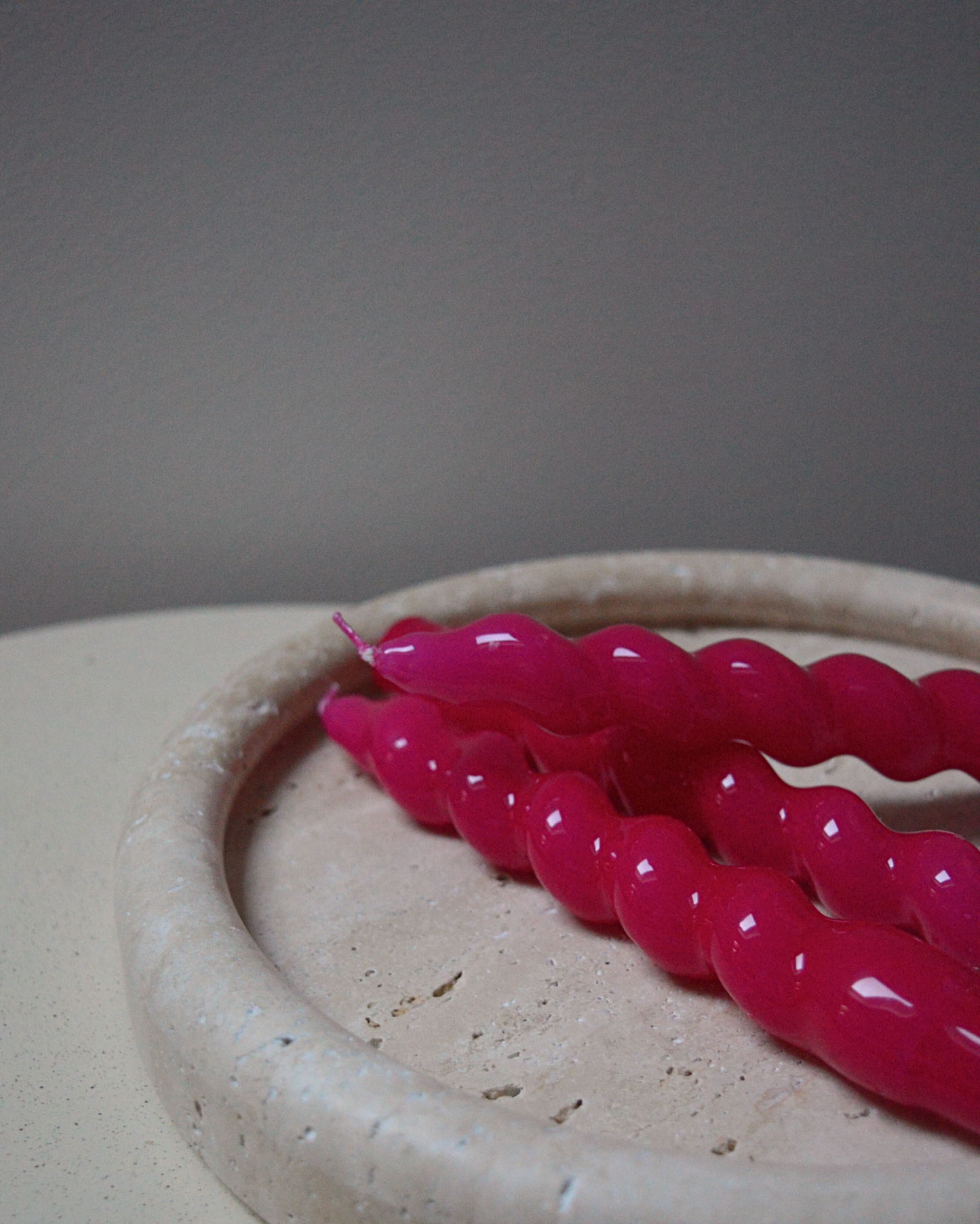 Bougies en spirale · Paquet de 3, magenta