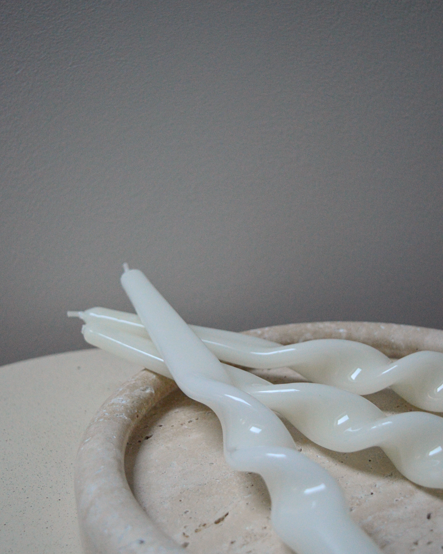 Bougies Twist · Paquet de 3, blanc