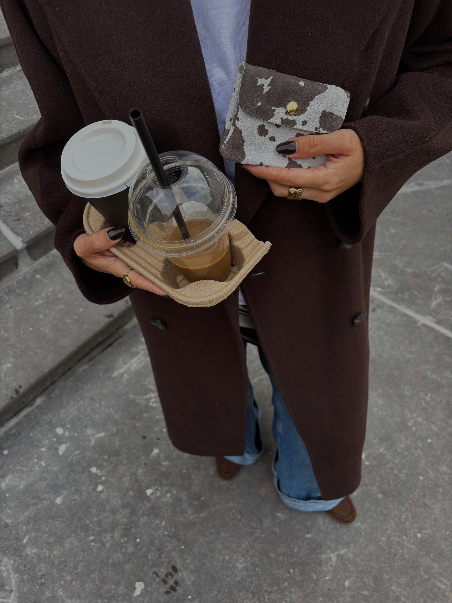 PORTE MONNAIE · Vache brun