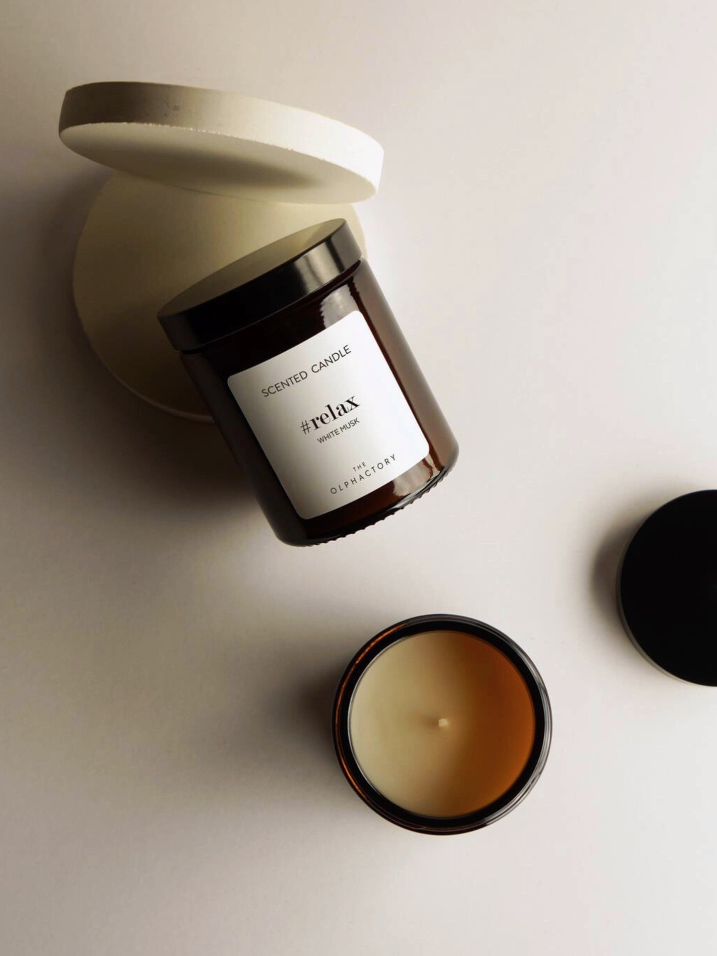 Bougie en cire végétale · WHITE MUSK 135g