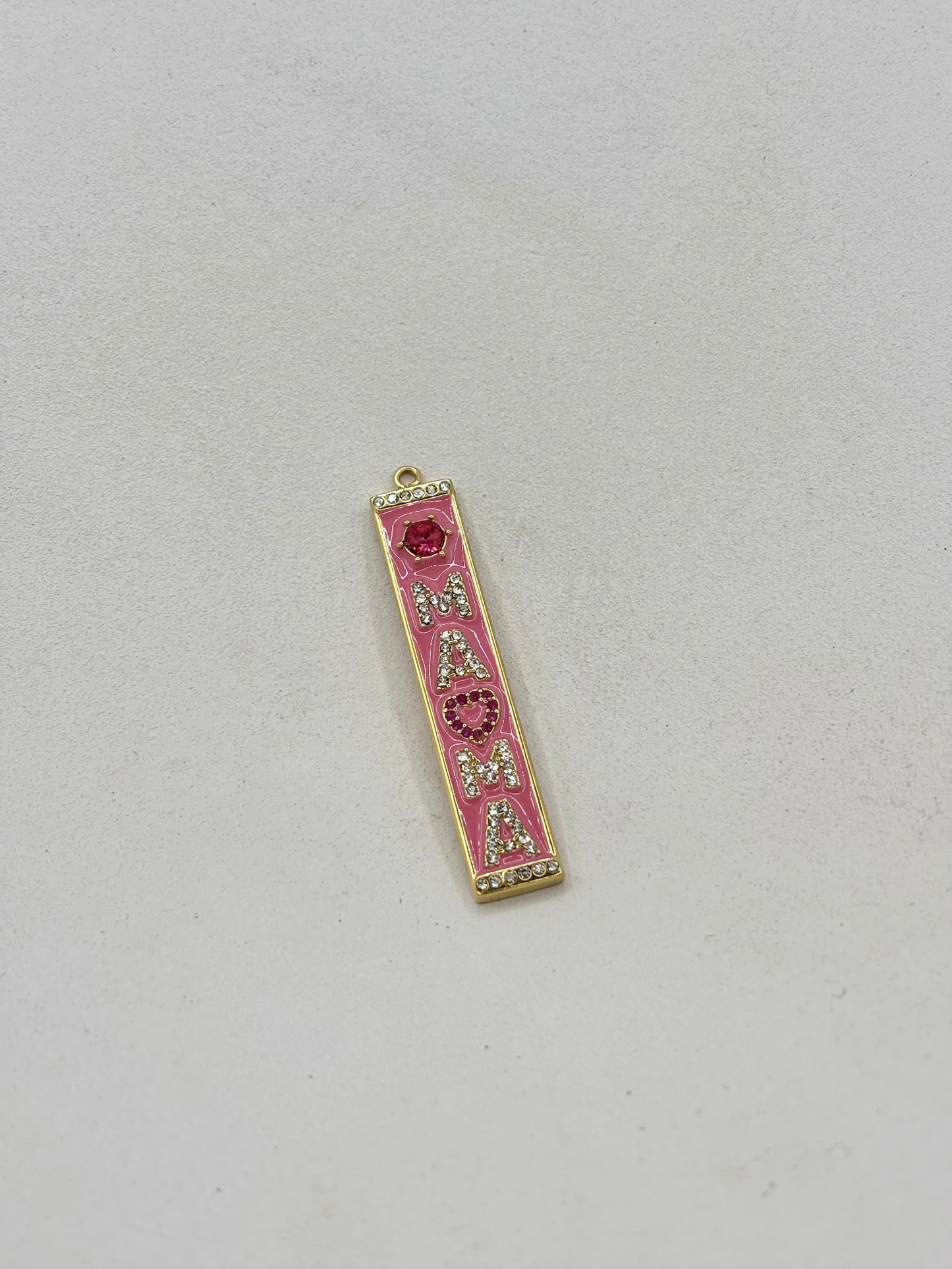 Charm · mama pendentif rectangulaire