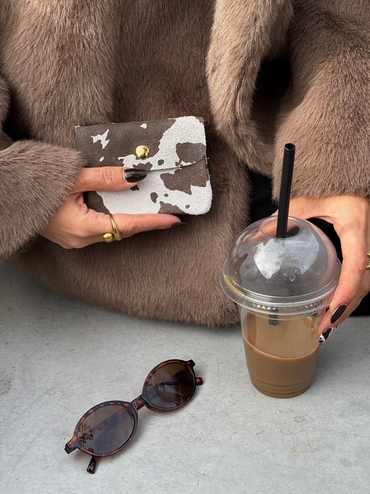 PORTE MONNAIE · Vache brun