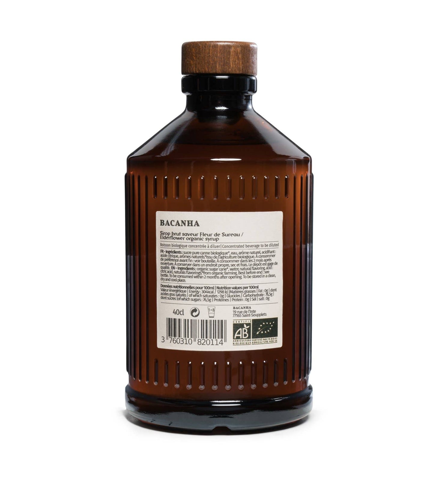 Sirop de Fleur de Sureau Brut Biologique - 400 ml