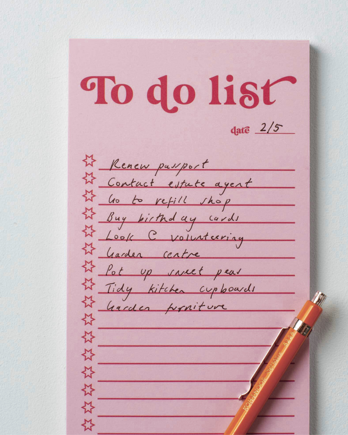 TO DO LIST · Rose et rouge