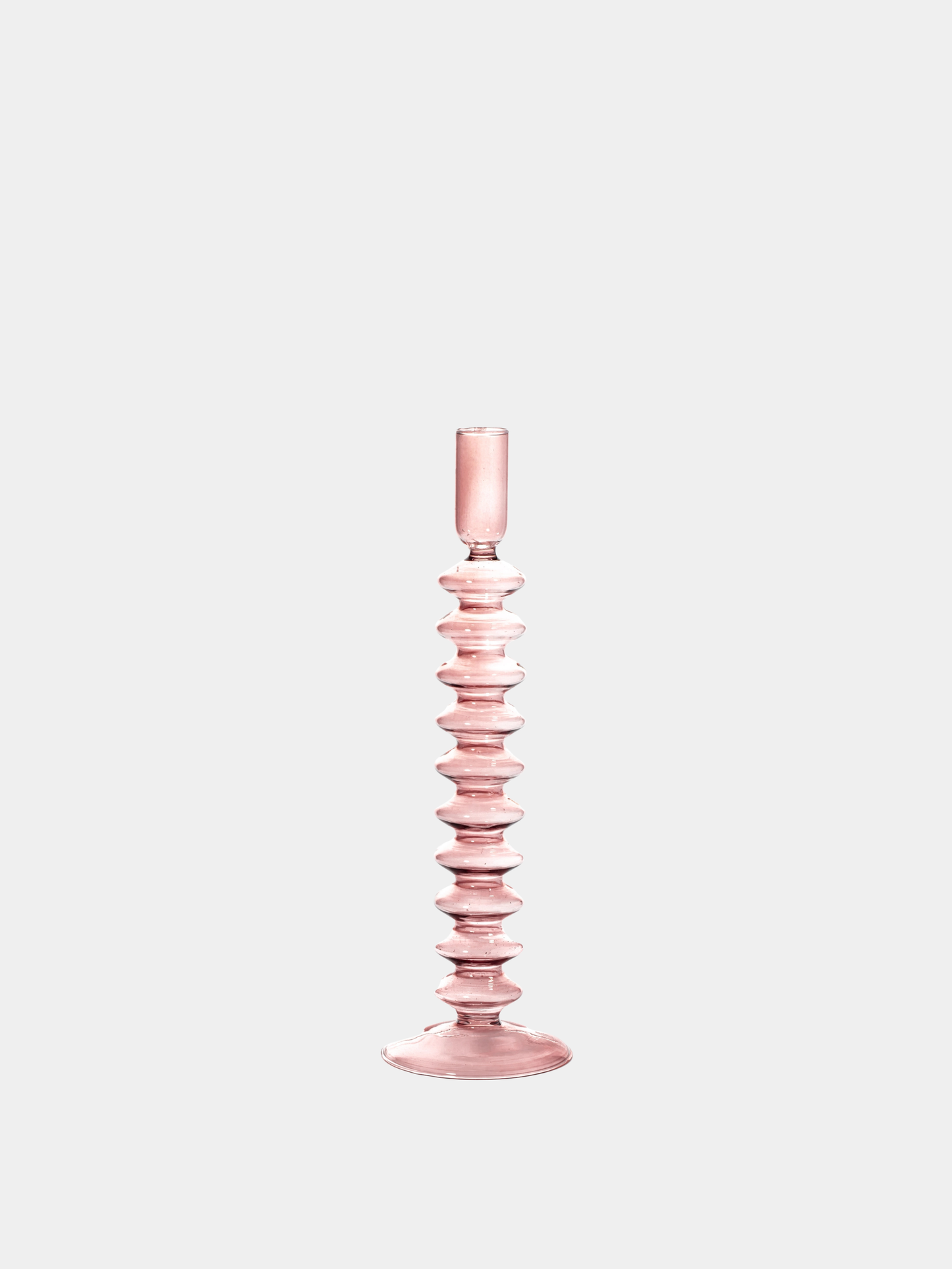 BOUGEOIR · Verre coloré rose