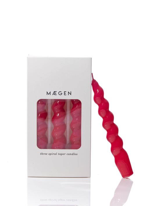 Bougies en spirale · Paquet de 3, magenta