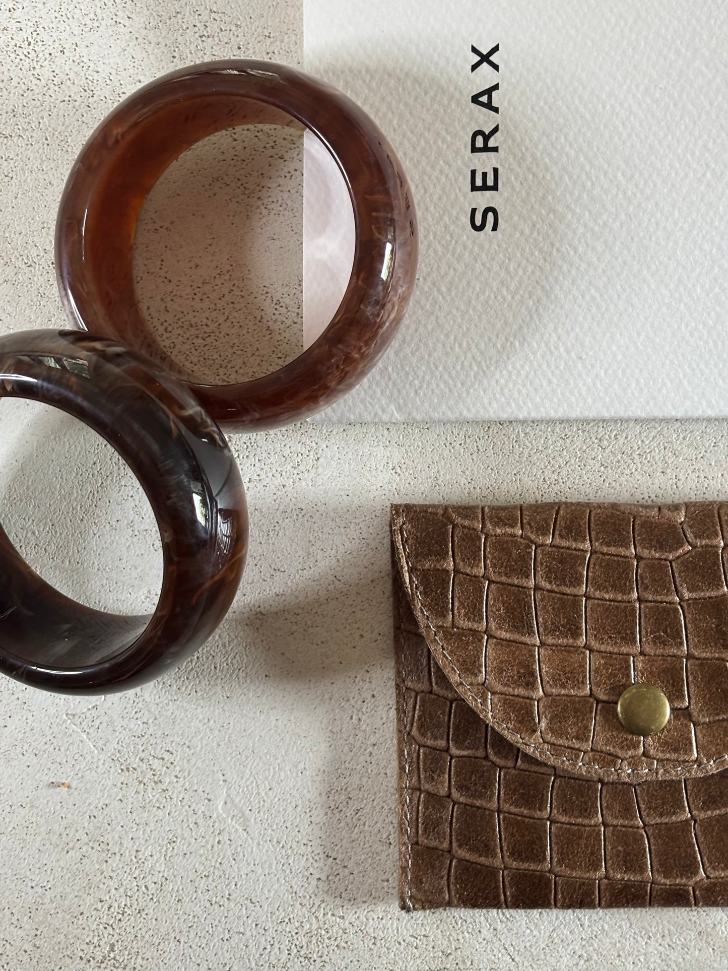 PORTE-CARTES · Croco brun